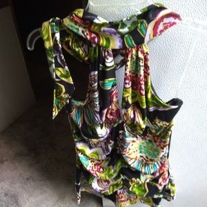 Halter, with matching skirt.